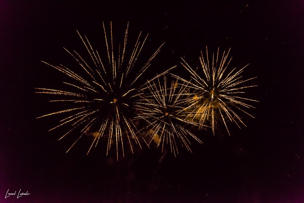 Feu d'artifice intense