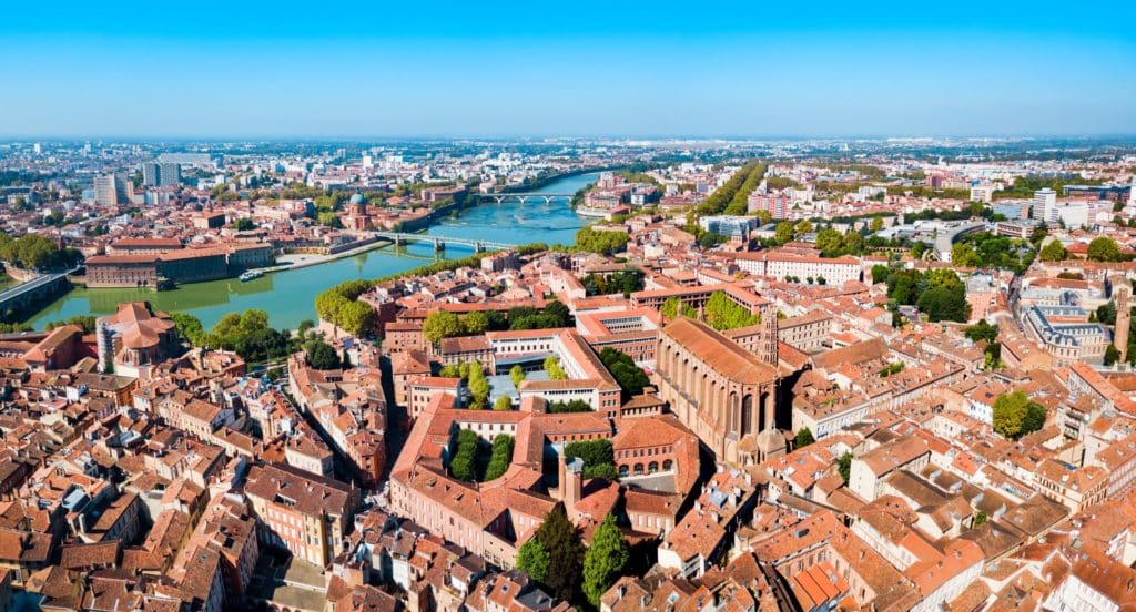 Toulouse vue d'Avion
