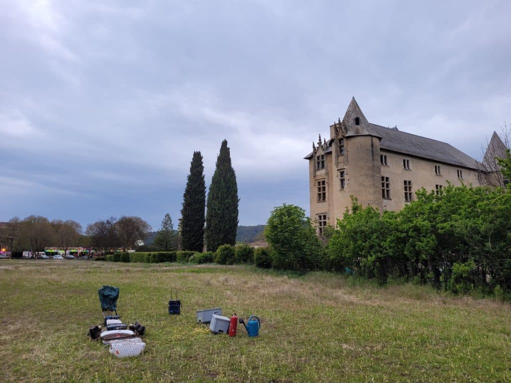 Millétoiles face au château d'Allemagne en Provence
