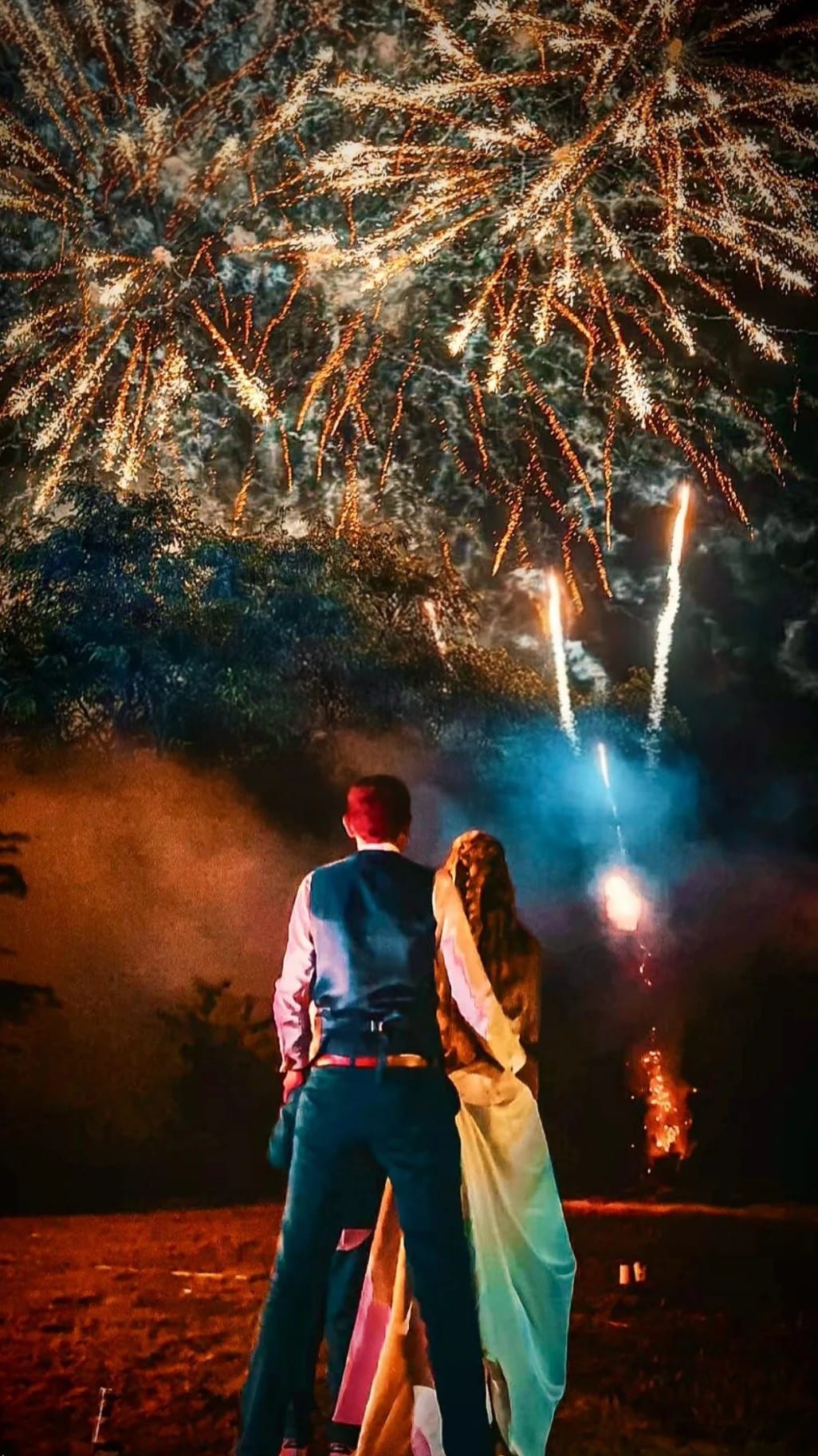 Les mariés au comble du bonheur avec Millétoiles