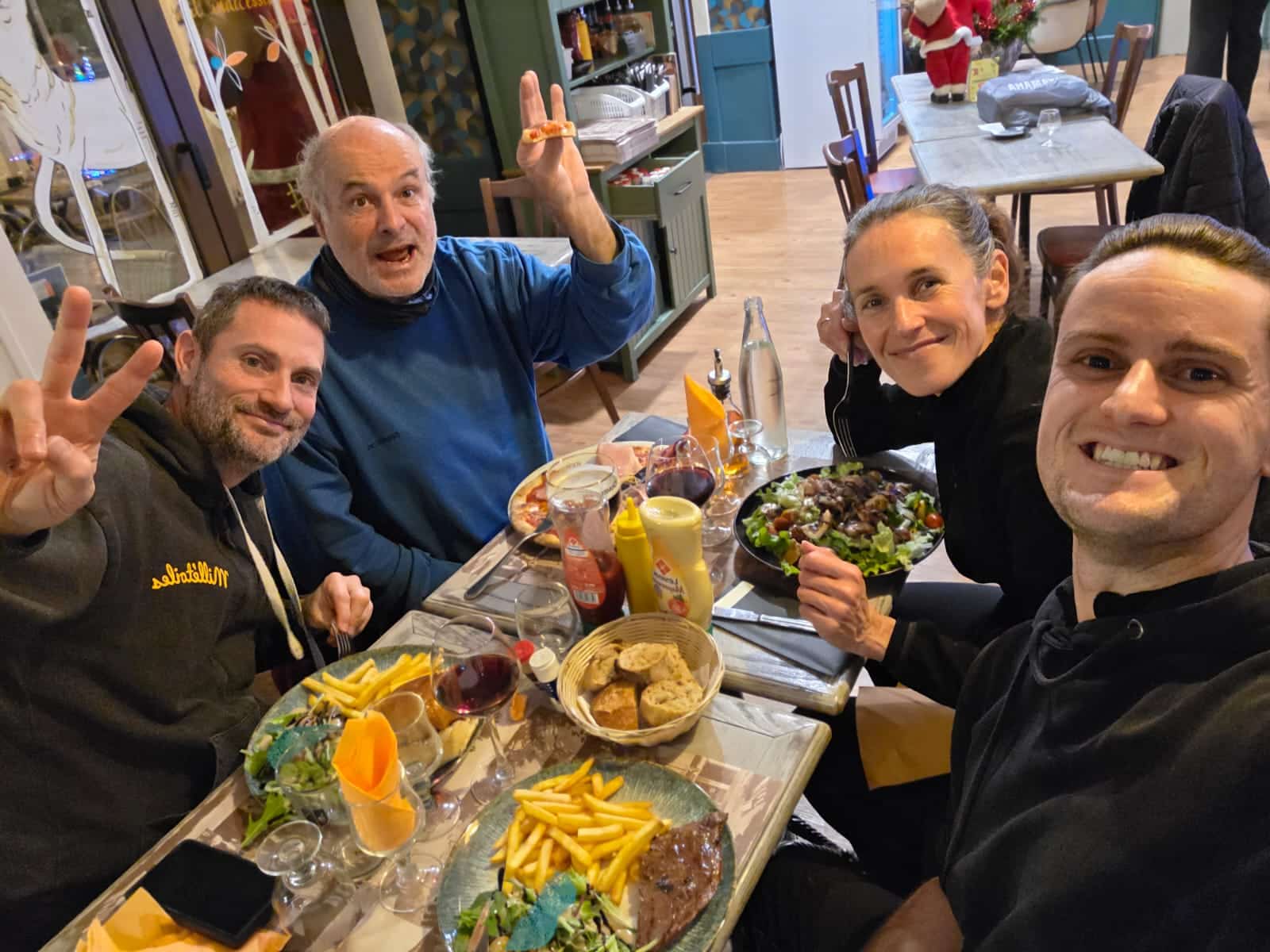 Equipe Millétoiles au diner après le tir